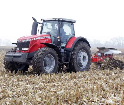 Польові випробування трактора Massey Ferguson 8690 з плугом Gregoire Besson SPB 9